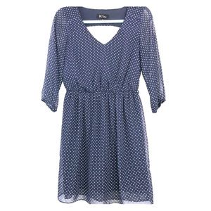 Blue and White Polka Dot Dress